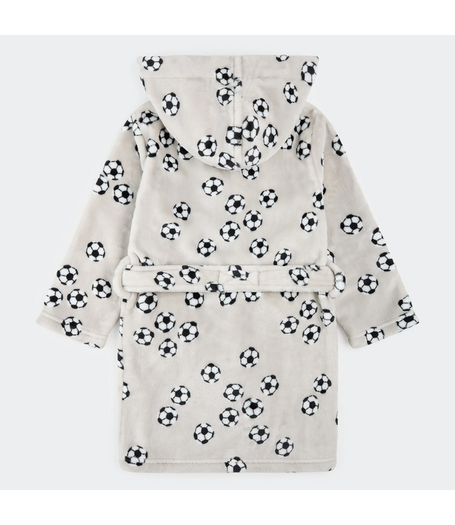 Petit Lem Petit Lem Plush Robe Soccer Ball Print on Lunar Rock