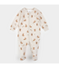 Petit Lem Footed Sleeper Bunnies Print on Creme