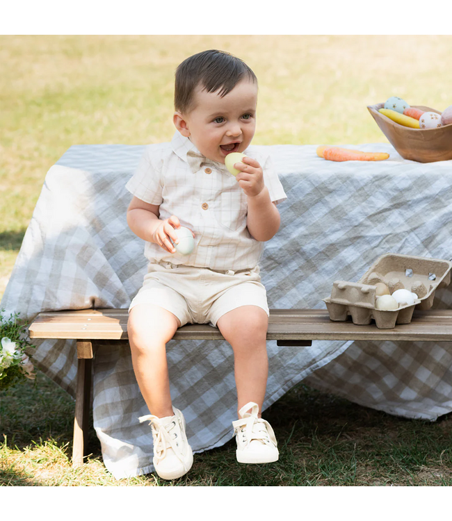 Petit Lem Poplin Shirt & Chambray Short Set