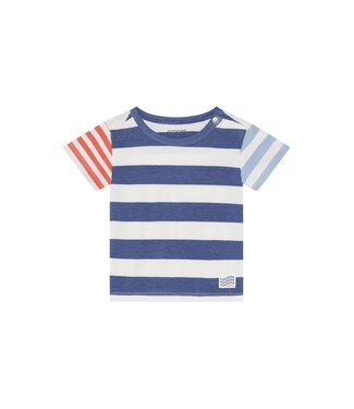 Noppies Tee Striped Dusty Blue