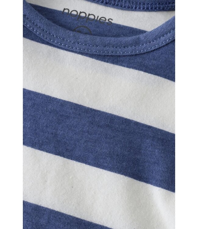 Noppies Tee Striped Dusty Blue