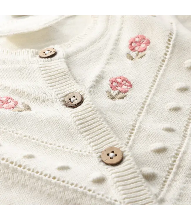 Minymo Minymo Embroidered Knit Cardigan