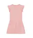 Minymo Minymo Ribbed Flutter Sleeve Dress Pink