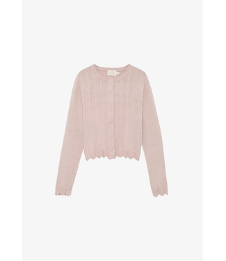 Creamie Pointelle Cardigan Rose Smoke