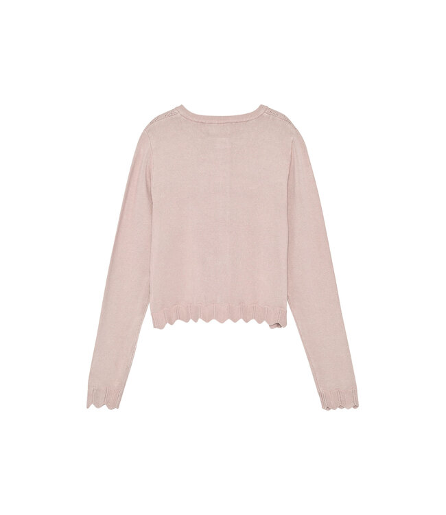 Creamie Pointelle Cardigan Rose Smoke