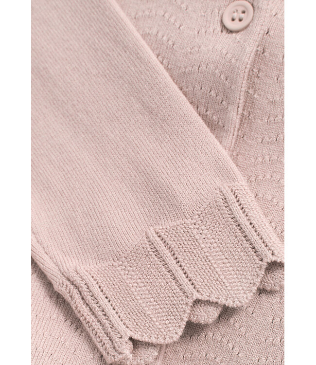 Creamie Pointelle Cardigan Rose Smoke