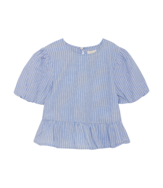 Creamie Woven Stripe Top Blue Lustre