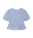 Creamie Woven Stripe Top Blue Lustre