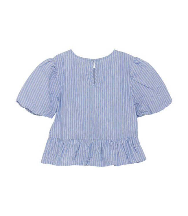 Creamie Woven Stripe Top Blue Lustre
