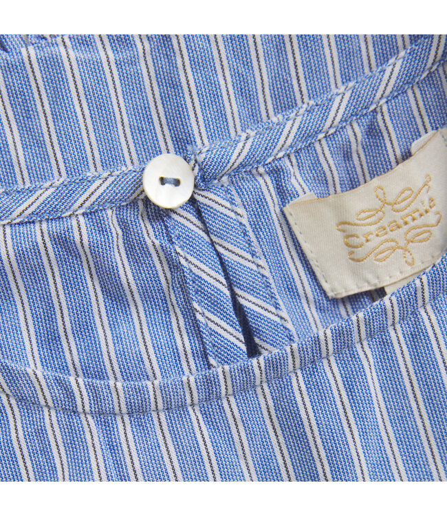 Creamie Creamie Woven Stripe Top Blue Lustre
