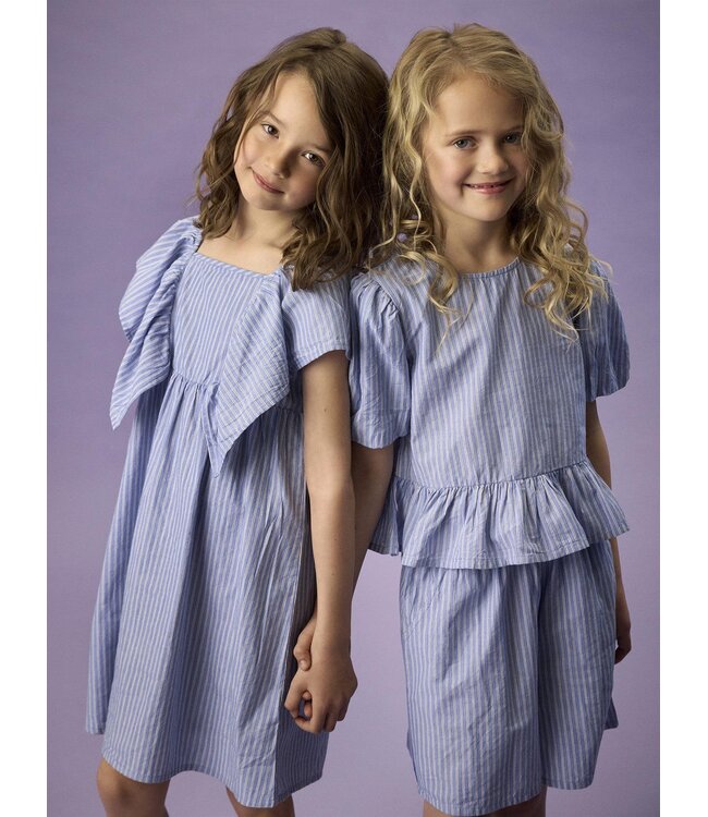 Creamie Creamie Woven Stripe Top Blue Lustre