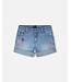 Deux par Deux Denim Shorts with Floral Embroidery