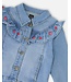 Deux par Deux Denim Jacket with Floral Embroidery