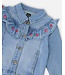 Deux par Deux Denim Jacket with Floral Embroidery