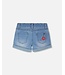 Deux par Deux Deux par Deux Denim Shorts with Floral Embroidery