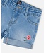 Deux par Deux Deux par Deux Denim Shorts with Floral Embroidery