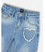 Deux par Deux Deux par Deux Wide Leg Denim with Heart Patches