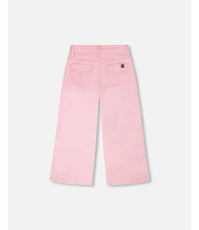 Deux par Deux Deux par Deux Wide Leg Denim in Prism Pink