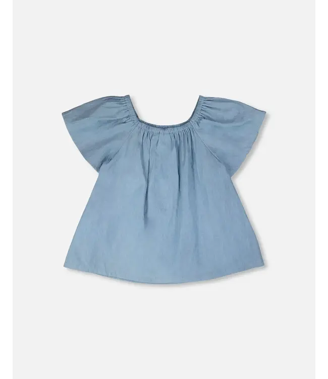 Deux par Deux Deux par Deux Light Chambray Top