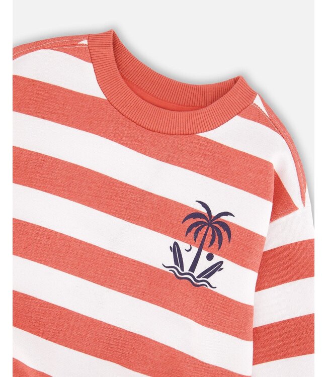 Deux par Deux Deux par Deux Sweatshirt Red Stripes