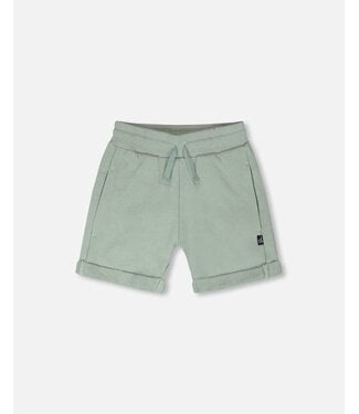 Deux par Deux Deux par Deux French Terry Shorts in Green Milieu