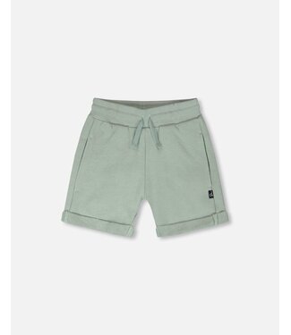 Deux par Deux French Terry Shorts in Green Milieu