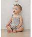 Quincy Mae Smocked Skirted Romper in Sage Gingham