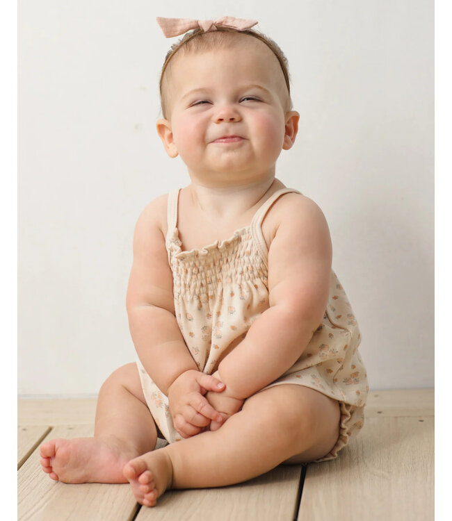 Quincy Mae Smocked Tank + Bloomer Set in Strawberries