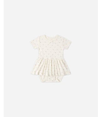 Quincy Mae Quincy Mae Pointelle Skirted Bodysuit in Petit Fleur