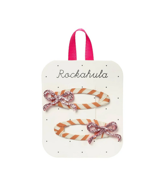 Rockahula Rockahula Bow Clips Stripy Glitter
