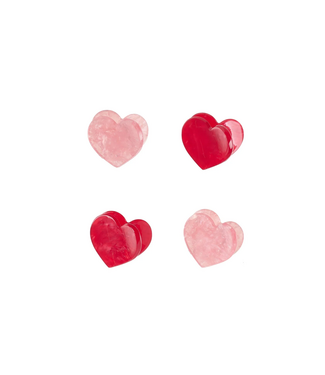 Rockahula Rockahula Claw Clip 4 Pack Gingham Love Heart