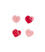 Rockahula Rockahula Claw Clip 4 Pack Gingham Love Heart