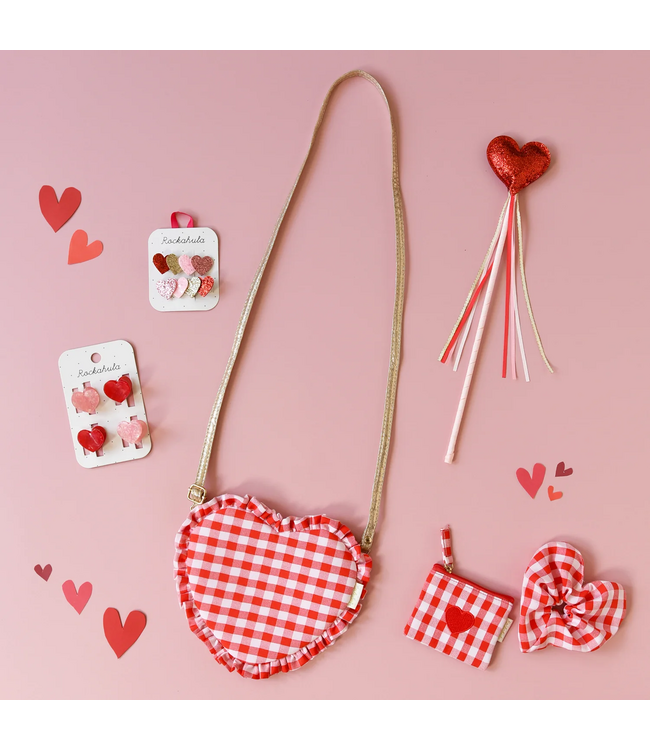 Rockahula Rockahula Claw Clip 4 Pack Gingham Love Heart