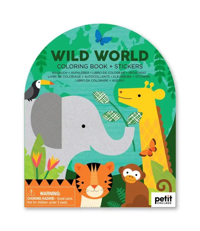 Petit Collage Colouring Book with Stickers