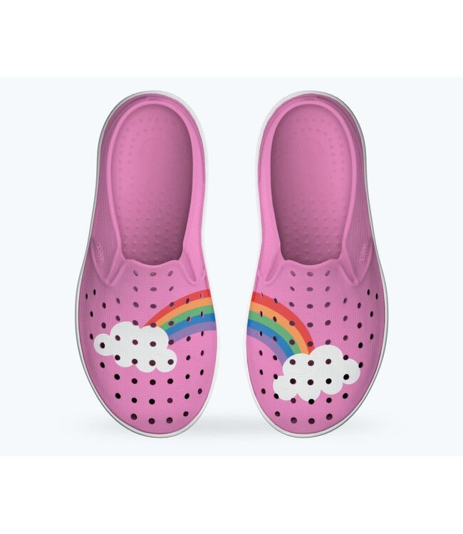 Native Canada Footwear Miles Block Kid Malibu Pink Rainbow