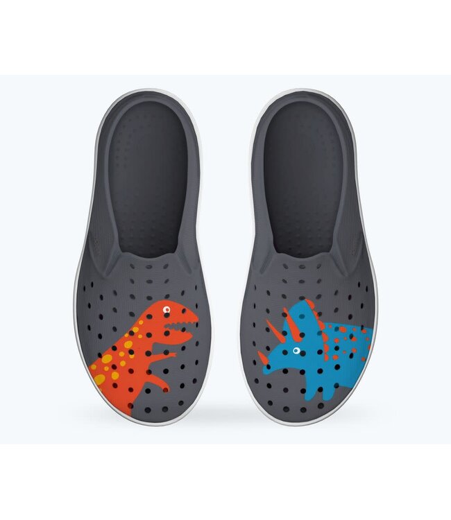 Native Canada Footwear Miles Block Kids Gravity Grey Dinosaur