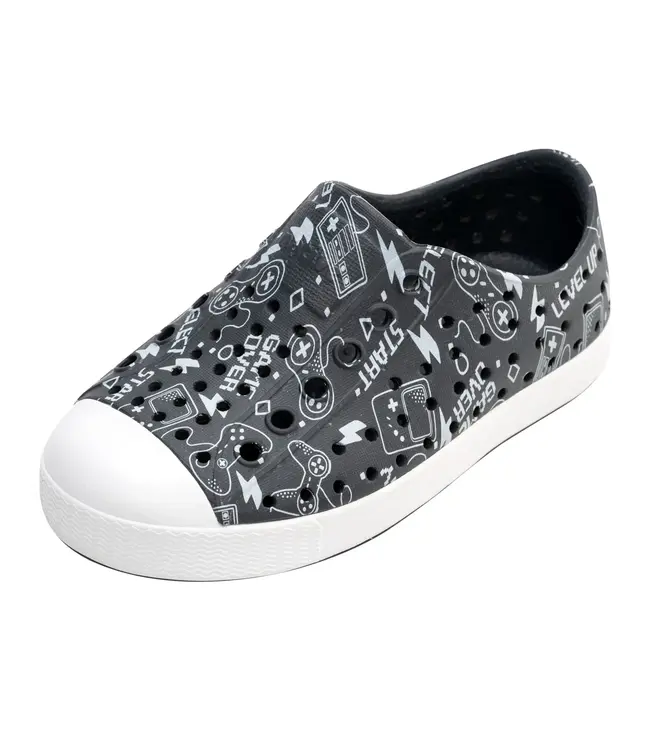 Native Canada Footwear Jefferson Print Gravity Grey Gamer Little Kid