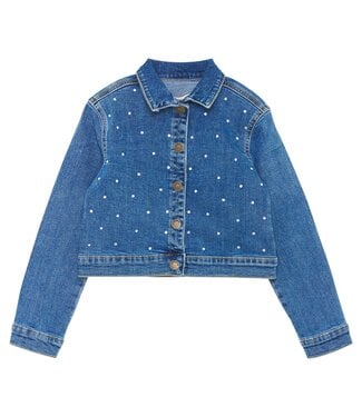 Creamie Creamie Rhinestone Denim Jacket