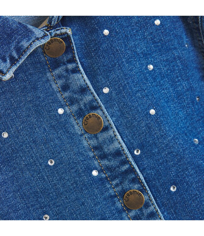 Creamie Creamie Rhinestone Denim Jacket