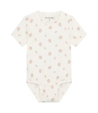 Minymo Minymo Flower Print Bodysuit Ivory