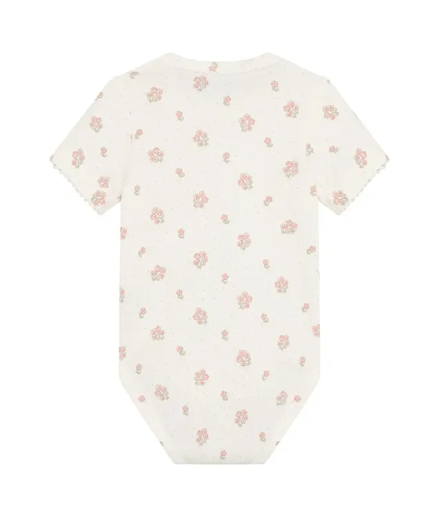 Minymo Minymo Flower Print Bodysuit Ivory