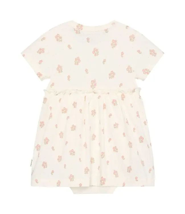 Minymo Minymo Flower Print Dress Ivory