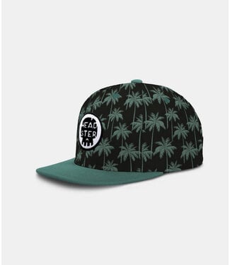 Headster Snapback Hat Midnight Palms Black