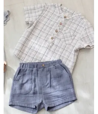 Quincy Mae Quincy Mae Jaxson Shirt Blue Plaid