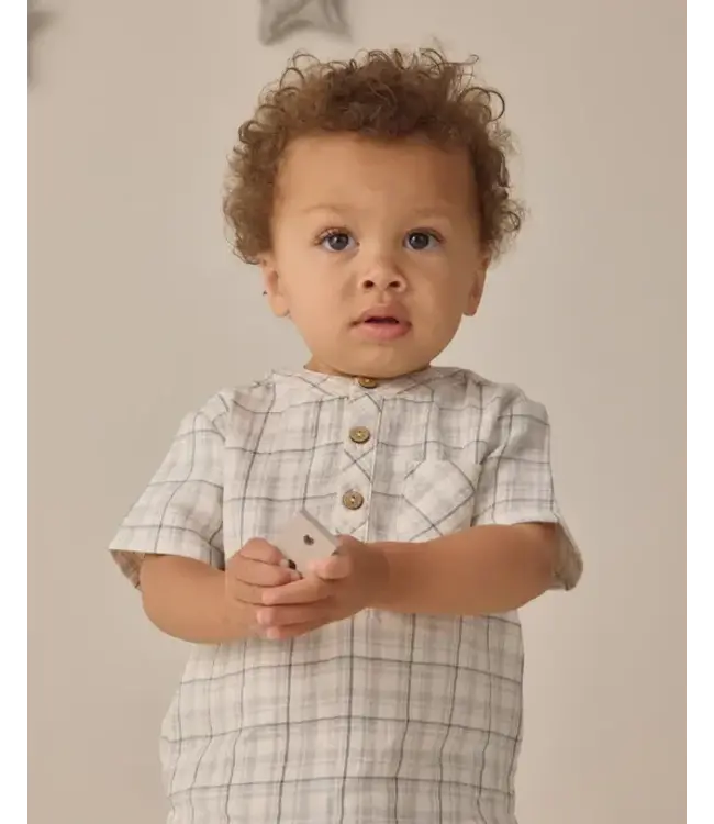 Quincy Mae Jaxson Shirt Blue Plaid