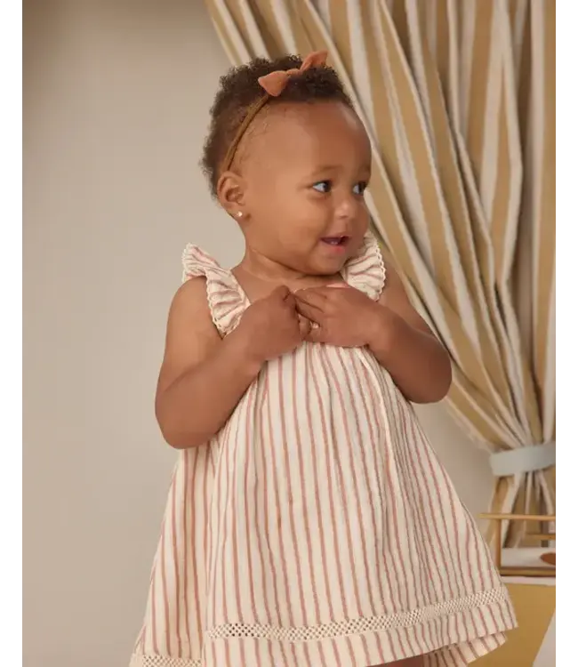 Quincy Mae Ruffle Tank Dress Vintage Stripe