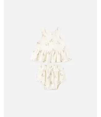 Quincy Mae Sleeveless Peplum Set Unicorns
