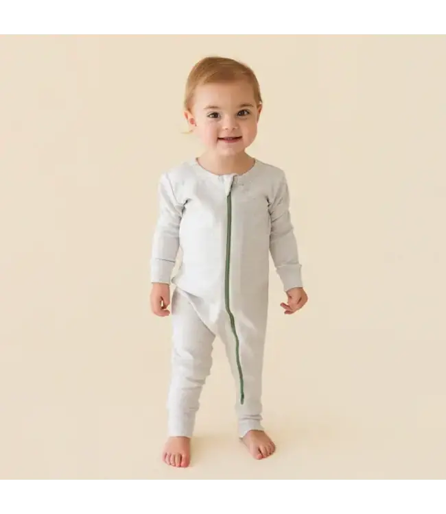 Parade Organics Baby Co. Parade Snuggle Soft Melange Zipper Romper