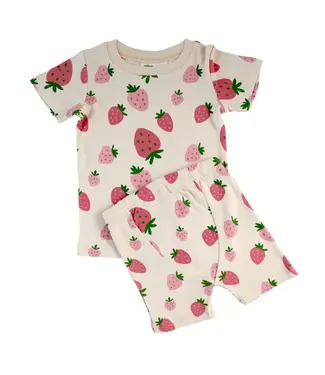 Parade Organics Baby Co. Parade Organic Jammies Short PJ Set Strawberries