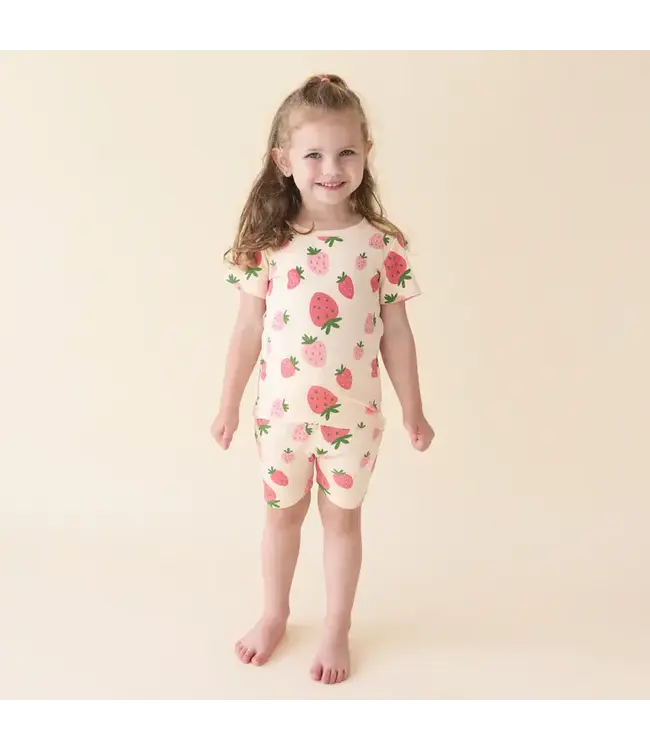 Parade Organics Baby Co. Parade Organic Jammies Short PJ Set Strawberries